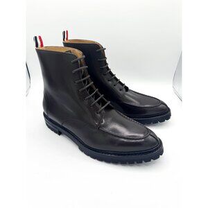 Thom Browne  Brown Commando Sole Apron Stitch Ankle Boots